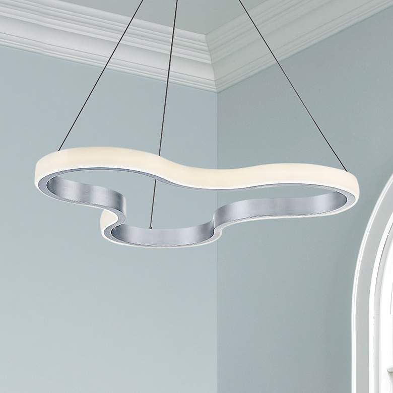 Image 1 Modern Forms Nimbus 30" Wide Titanium LED Pendant Light