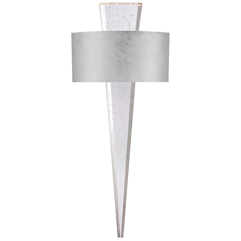 Image 1 Modern Forms Palladian 23 3/4 inchH Silver Leaf LED Wall Sconce