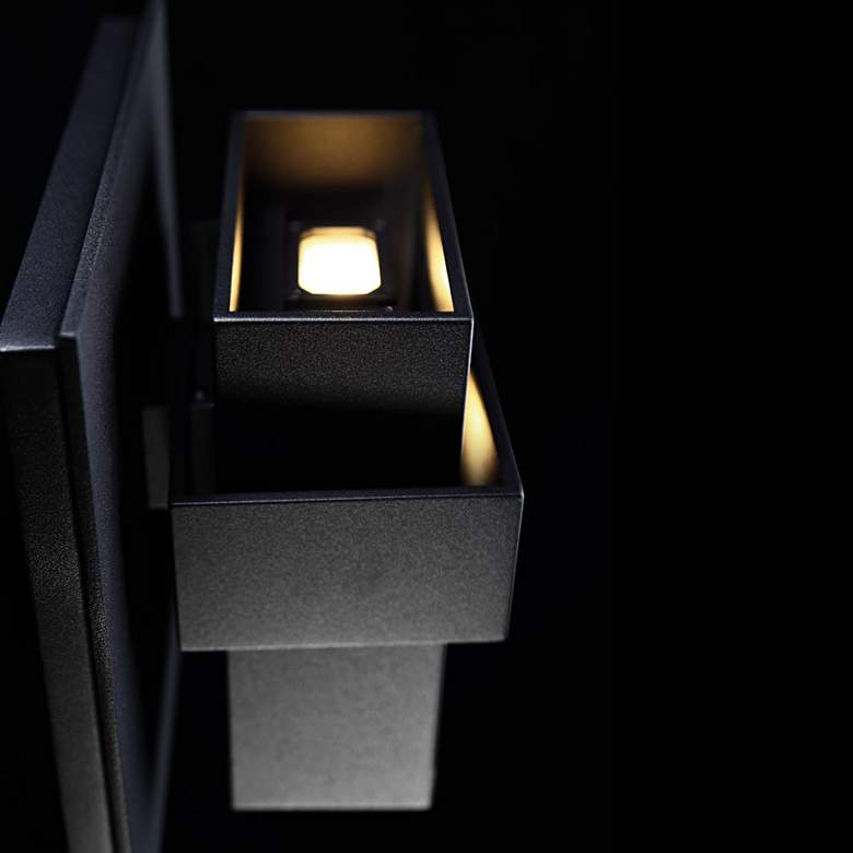 Image 4 Modern Forms Pandora 9" High Black LED Outdoor Wall Light more views