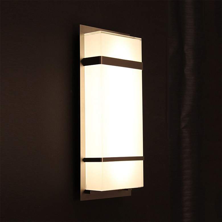Image 3 Modern Forms Phantom 16" High Bronze LED Outdoor Wall Light more views