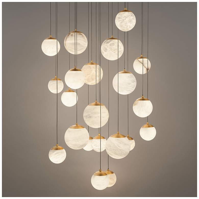 Image 2 Modern Forms Pisces 21 Light Selectable CCT in Aged Brass more views