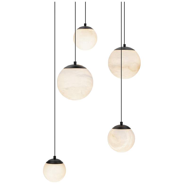 Image 1 Modern Forms Pisces 5 Light 17in Selectable CCT in Black