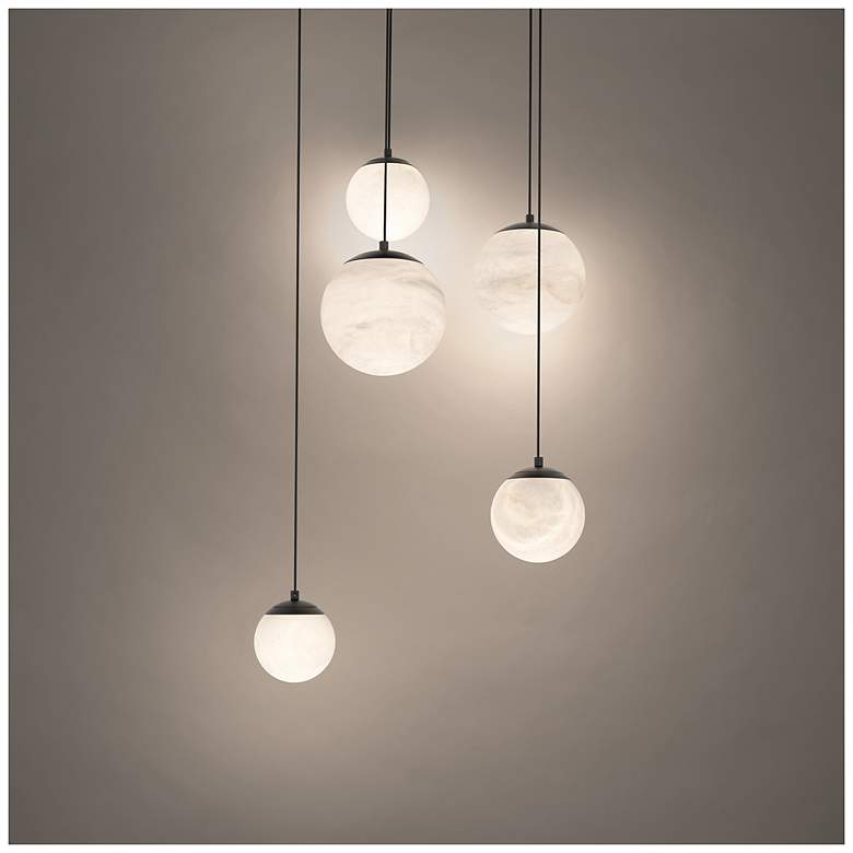 Image 2 Modern Forms Pisces 5 Light 17in Selectable CCT in Black more views