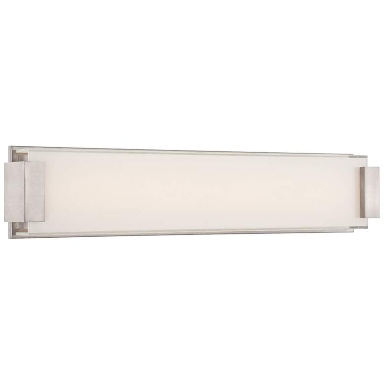 Image 1 Modern Forms Polar 26 inch Wide Brushed Nickel LED Bath Light