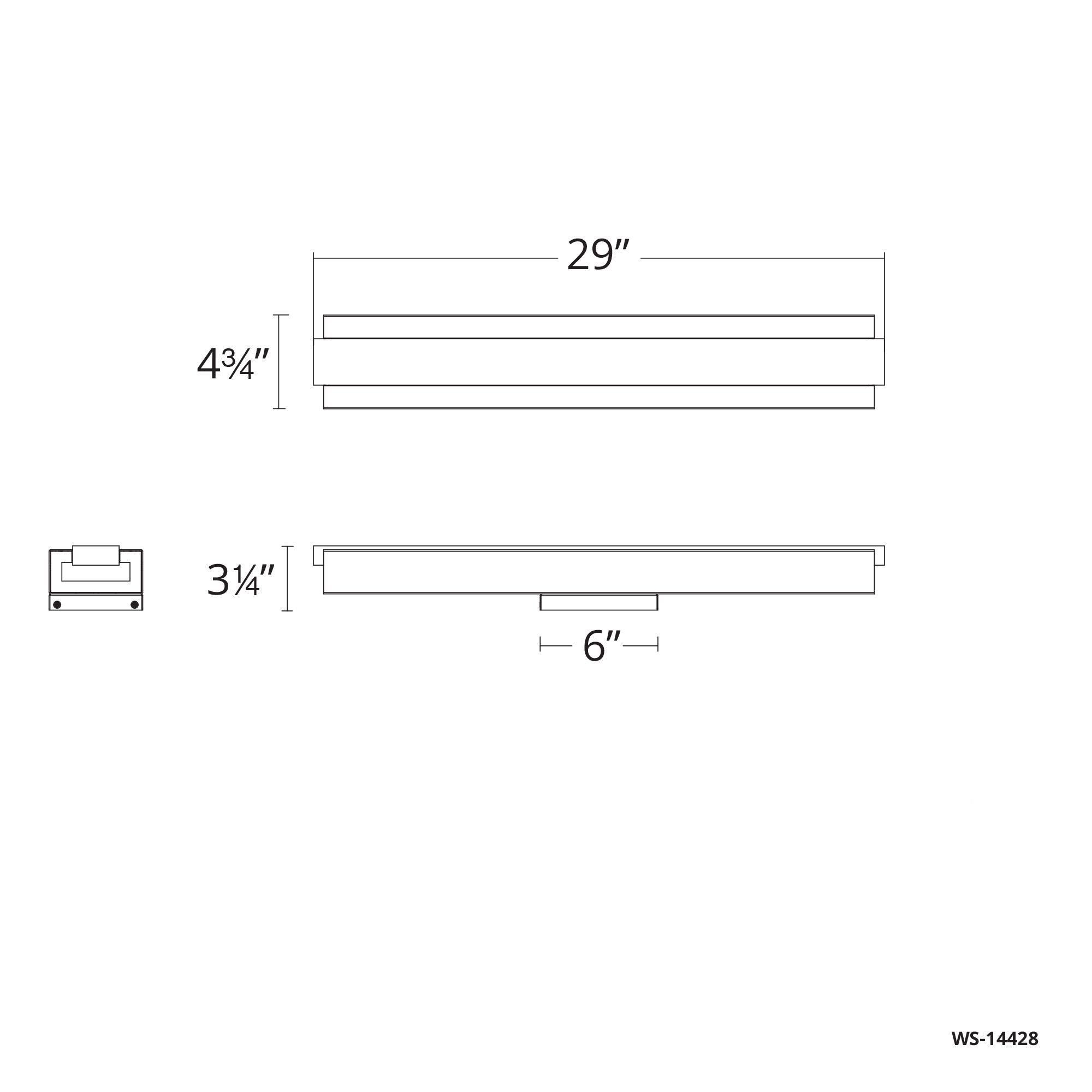 Image 3 Modern Forms Posh 29" Wide Black LED Vanity Bath Light more views