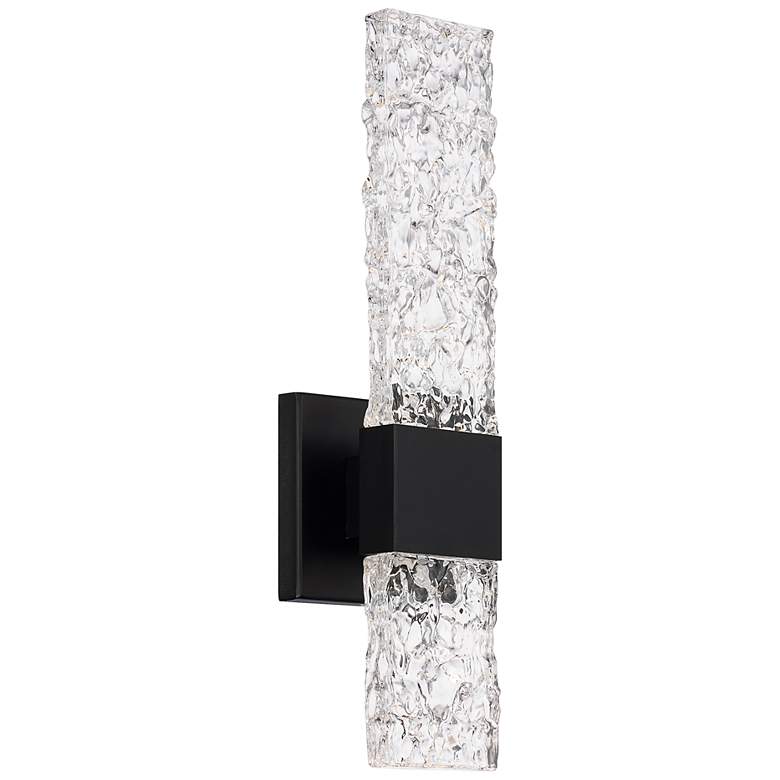 Image 2 Modern Forms Reflect 18" High Black LED Outdoor Wall Light