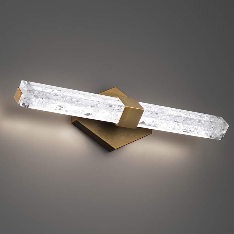 Image 1 Modern Forms Regal 18" Wide Aged Brass LED Bath Light