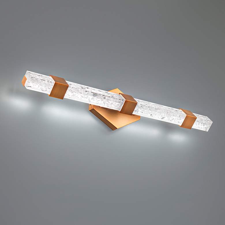 Image 1 Modern Forms Regal 28" Wide Aged Brass LED Bath Light