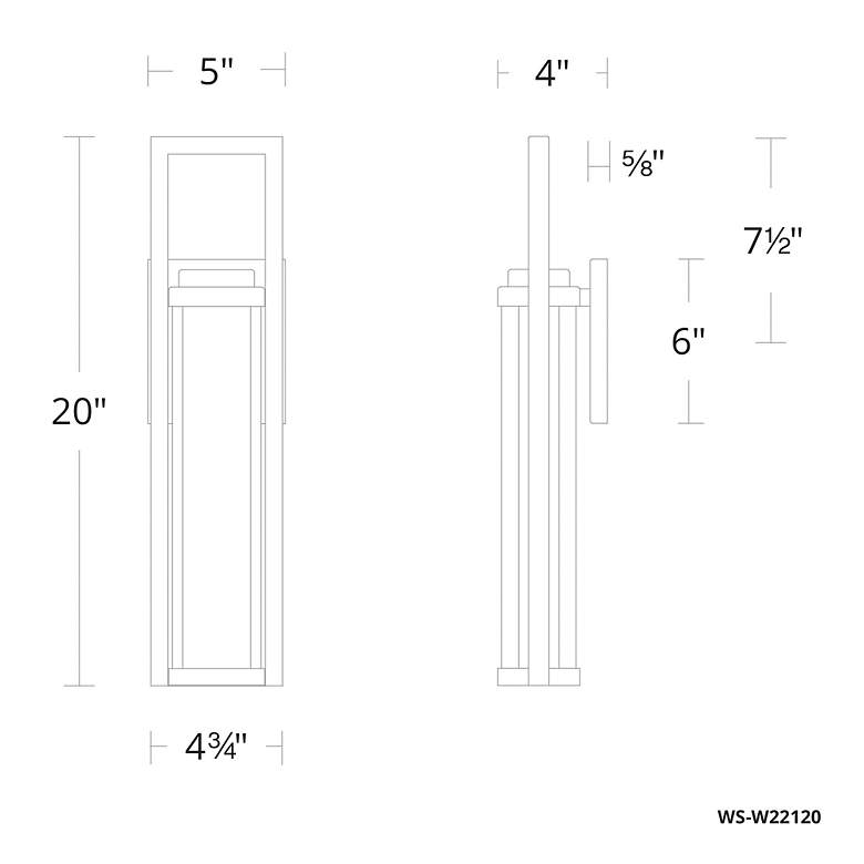 Image 3 Modern Forms Revere 20" High Black LED Outdoor Wall Light more views