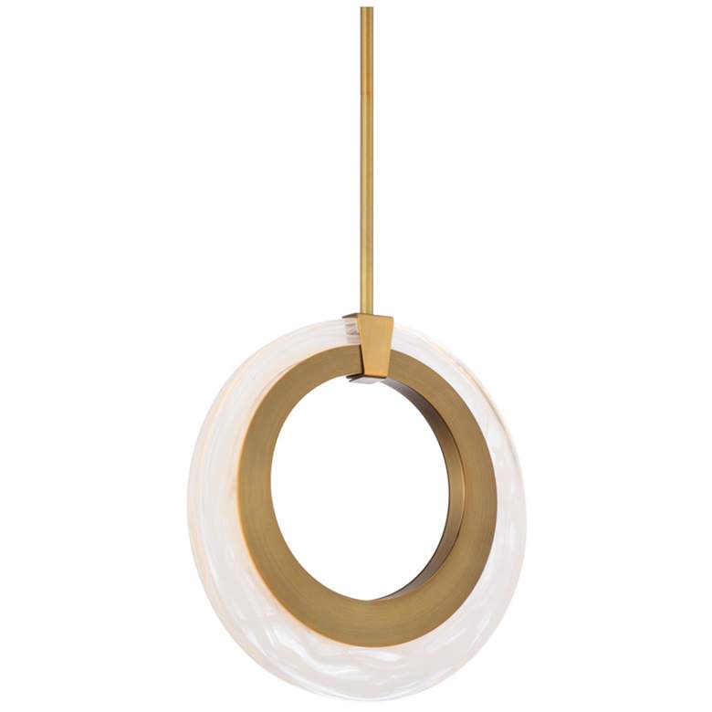 Image 1 Modern Forms Serenity 10" Wide Aged Brass LED Mini Pendant