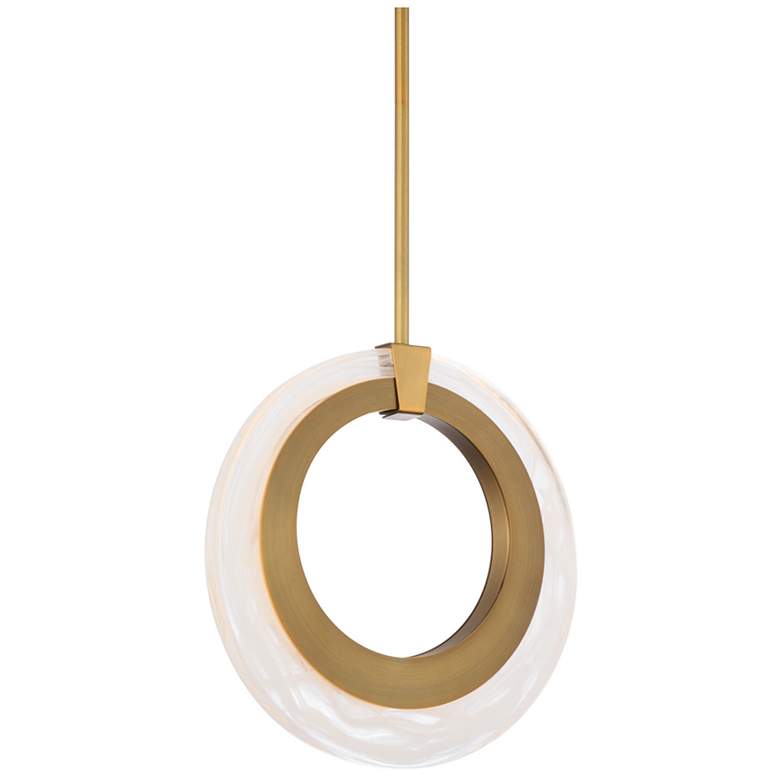 Image 2 Modern Forms Serenity 10" Wide Aged Brass LED Mini Pendant