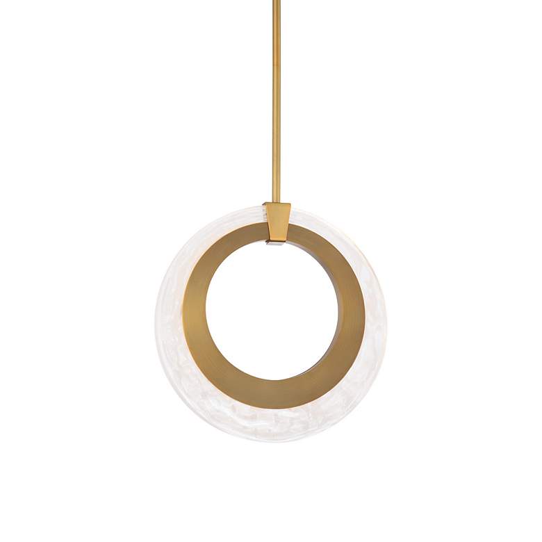 Image 3 Modern Forms Serenity 10" Wide Aged Brass LED Mini Pendant more views