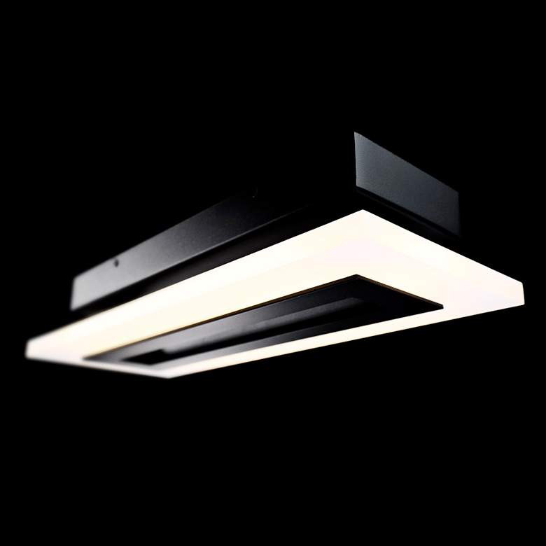Image 2 Modern Forms Shadow 17" High Black LED Outdoor Wall Light more views