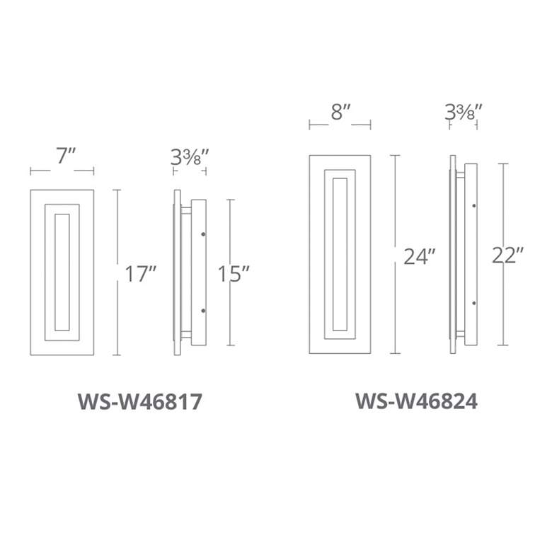 Image 3 Modern Forms Shadow 17" High Black LED Outdoor Wall Light more views