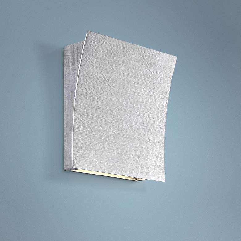 Image 1 Modern Forms Slide 10" High Brushed Aluminum LED Wall Sconce