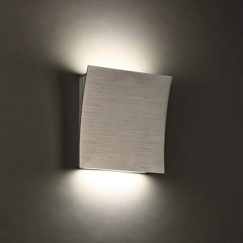 Image 3 Modern Forms Slide 10" High Brushed Aluminum LED Wall Sconce more views