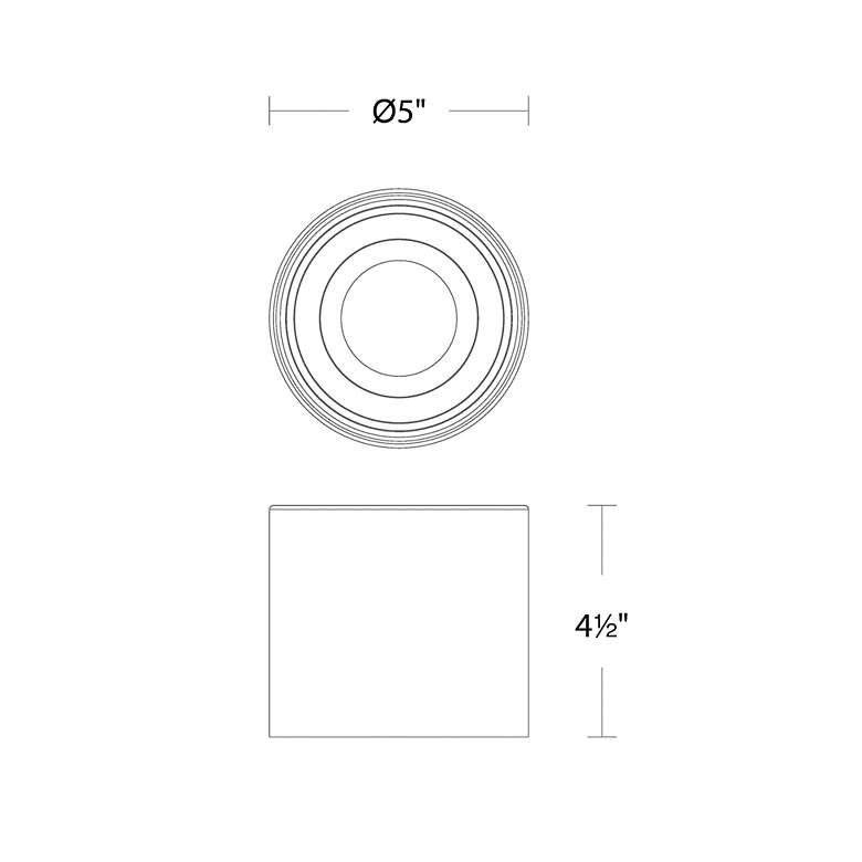 Image 6 Modern Forms Squad 5"W Black 4000K LED Outdoor Ceiling Light more views