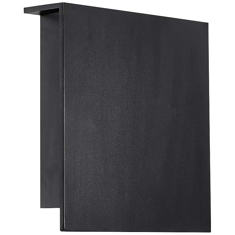 Image 2 Modern Forms Square 10" High Black LED Outdoor Wall Light