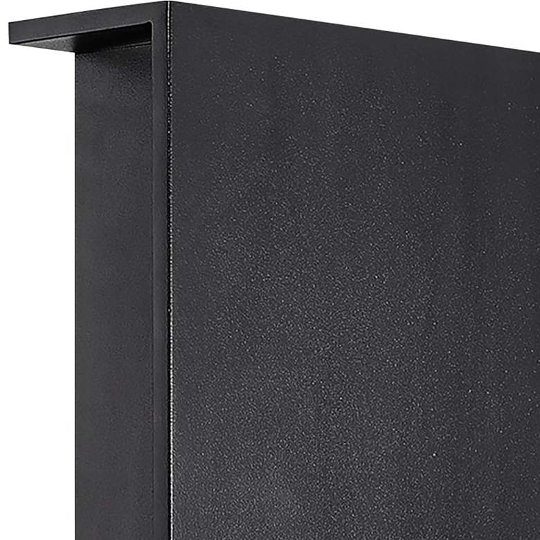 Image 3 Modern Forms Square 10" High Black LED Outdoor Wall Light more views