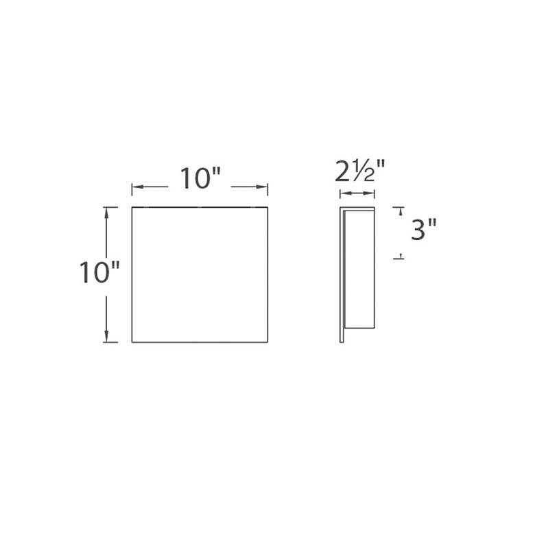 Image 5 Modern Forms Square 10" High Black LED Outdoor Wall Light more views