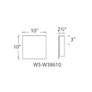 5_Modern Forms Square 10" High Black LED Outdoor Wall Light more views