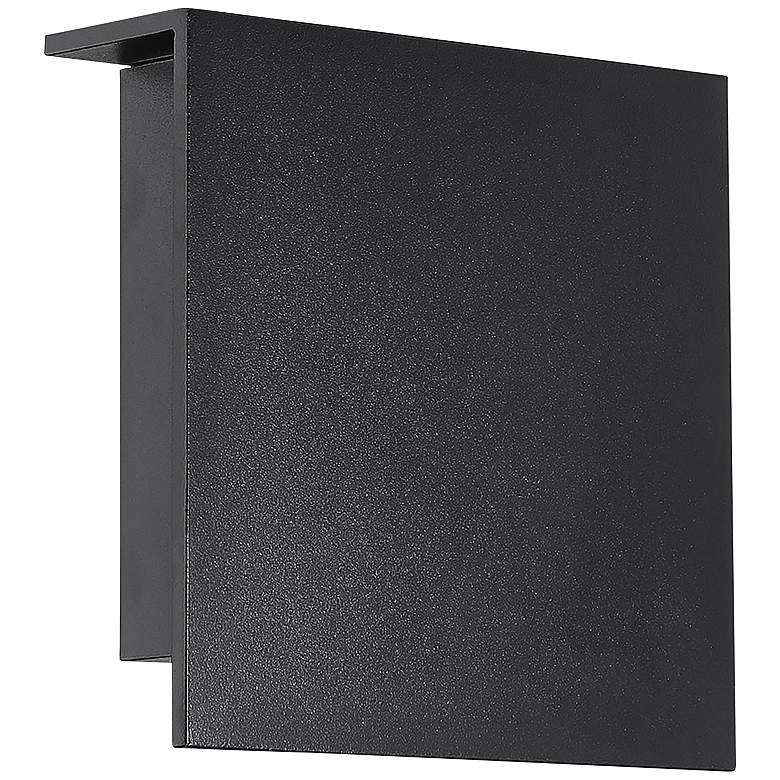 Image 1 Modern Forms Square 8" High Black LED Outdoor Wall Light
