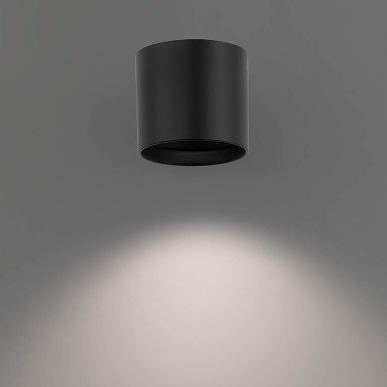Image 3 Modern Forms Squat 5" Wide Black Outdoor CCT LED Ceiling Light more views