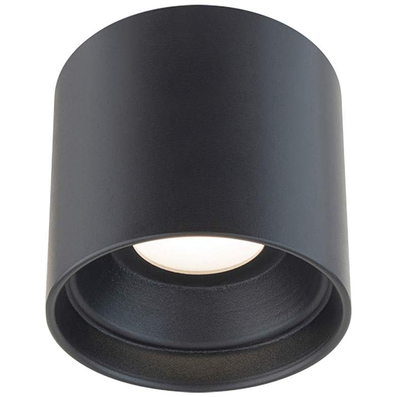 Image 1 Modern Forms Squat 5" Wide Black Outdoor Ceiling Light