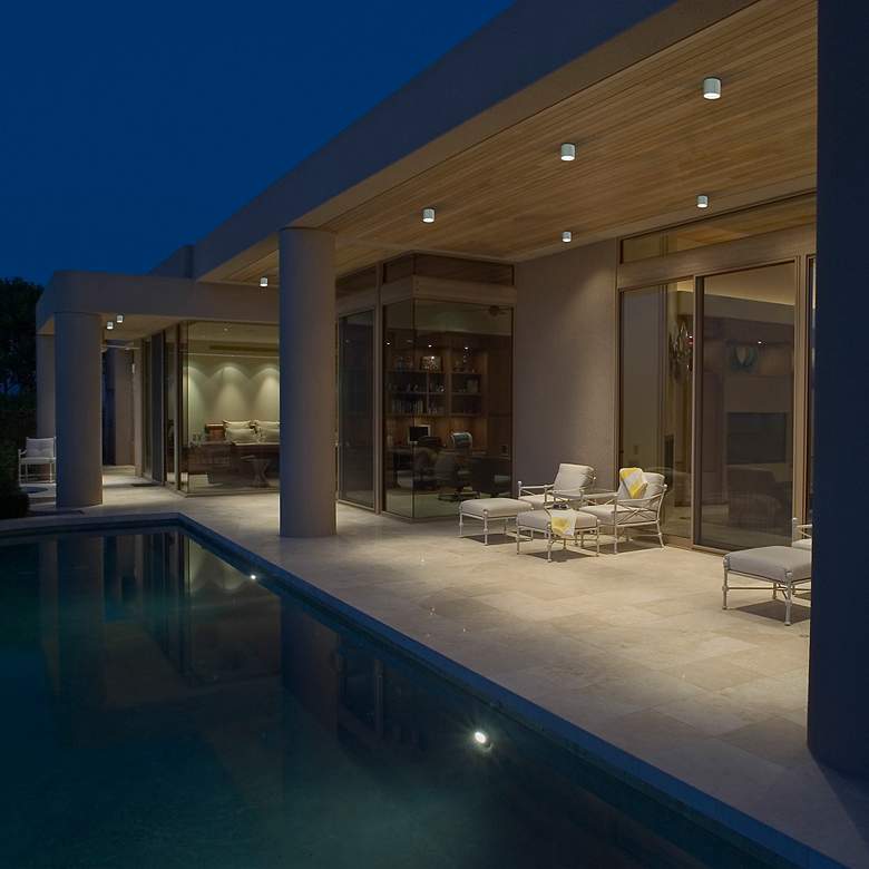 Image 7 Modern Forms Squat 5" Wide White LED Outdoor Ceiling Light more views