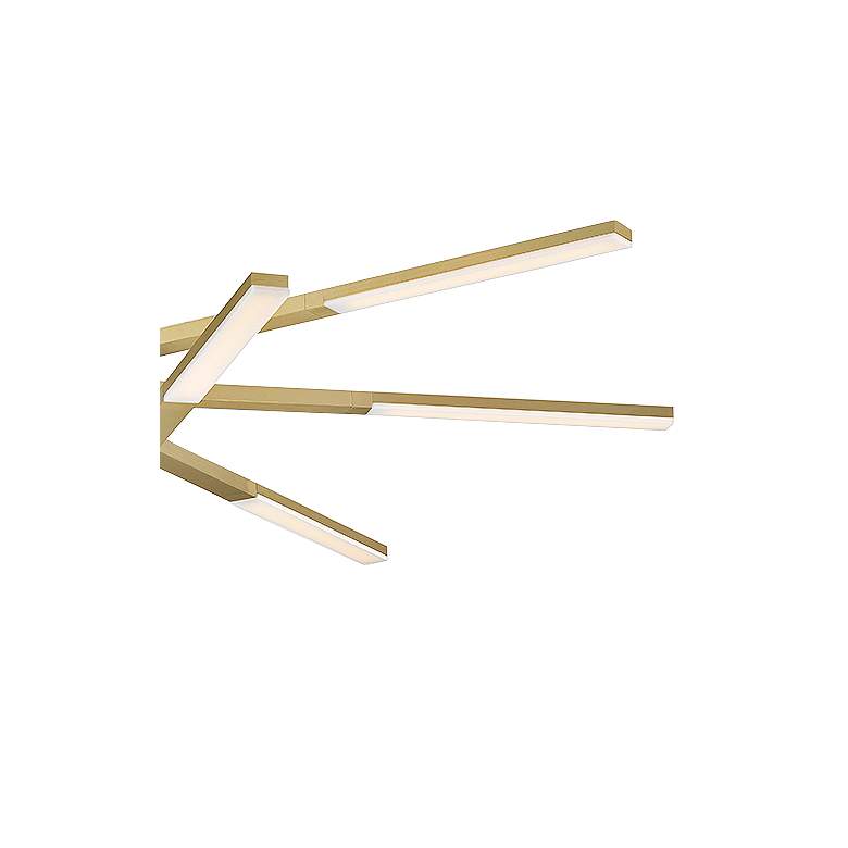Image 3 Modern Forms Stacked 48" Brushed Brass 8-Light LED Chandelier more views