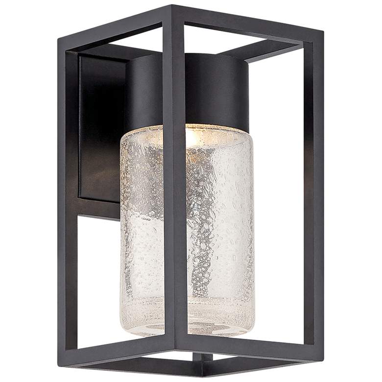 Image 1 Modern Forms Structure 11" High Black LED Outdoor Wall Light