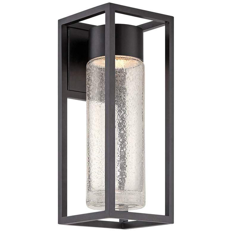 Image 1 Modern Forms Structure 16" High Black LED Outdoor Wall Light