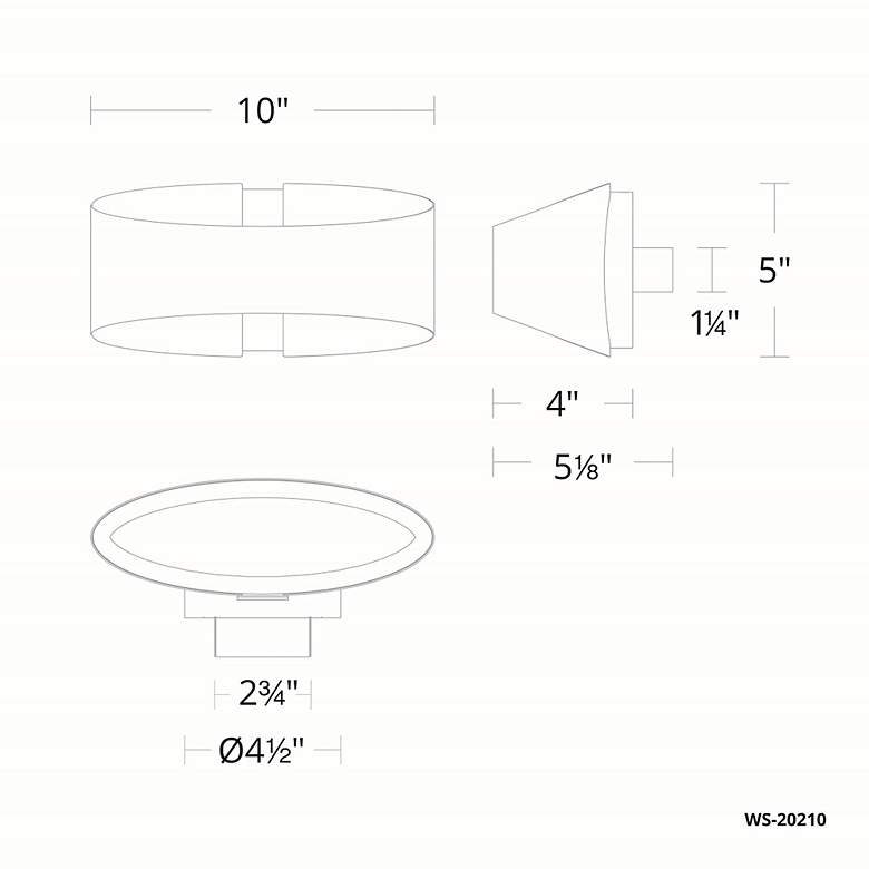 Image 4 Modern Forms Swerve 5" High Brushed Nickel LED Wall Sconce more views