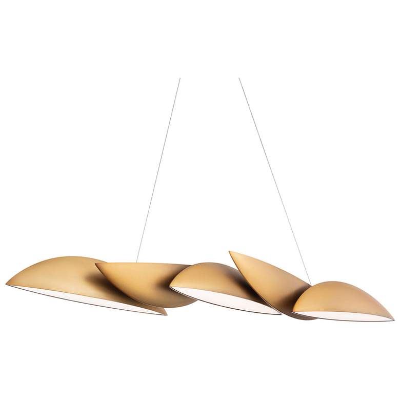 Image 2 Modern Forms Sydney 56" Wide Aged Brass LED Linear Pendant