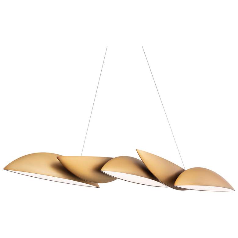 Image 2 Modern Forms Sydney 56 inch Wide Aged Brass LED Linear Pendant