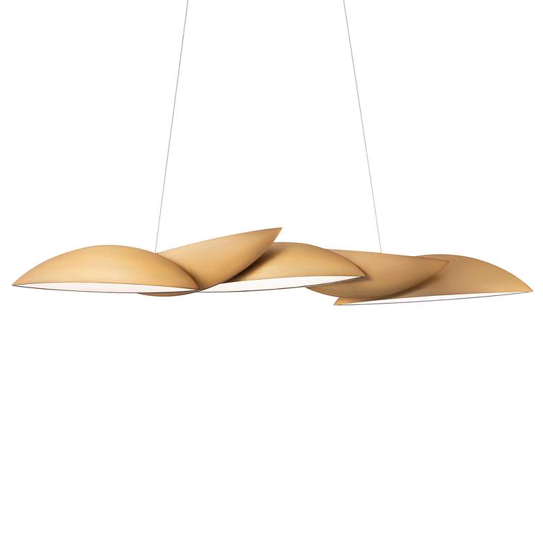 Image 3 Modern Forms Sydney 56" Wide Aged Brass LED Linear Pendant more views