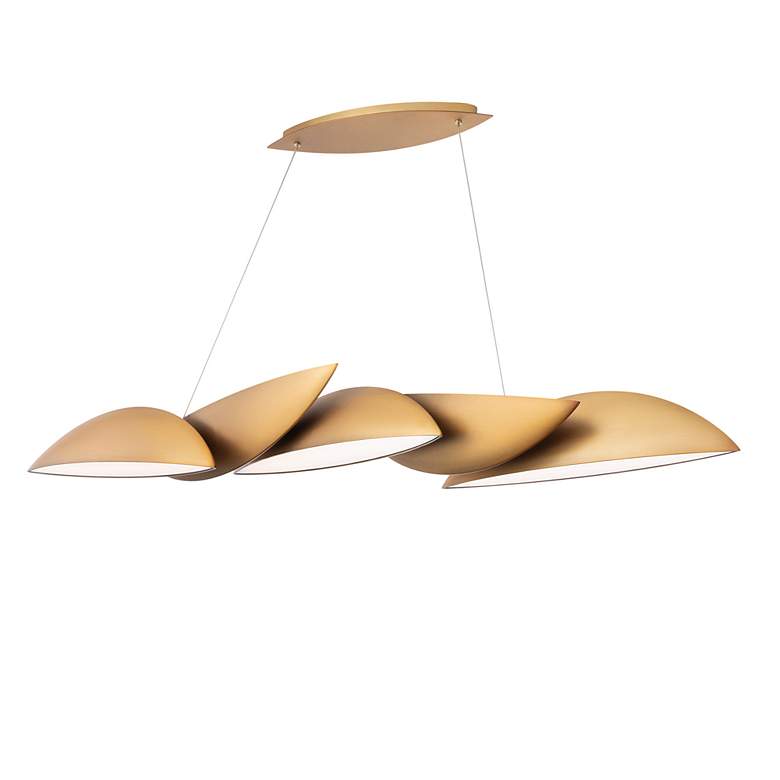 Image 4 Modern Forms Sydney 56" Wide Aged Brass LED Linear Pendant more views