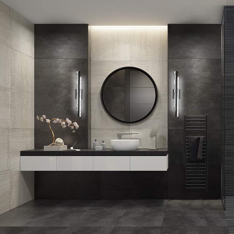 Image 6 Modern Forms Tandem 27" Wide Black LED Vanity Bath Light more views
