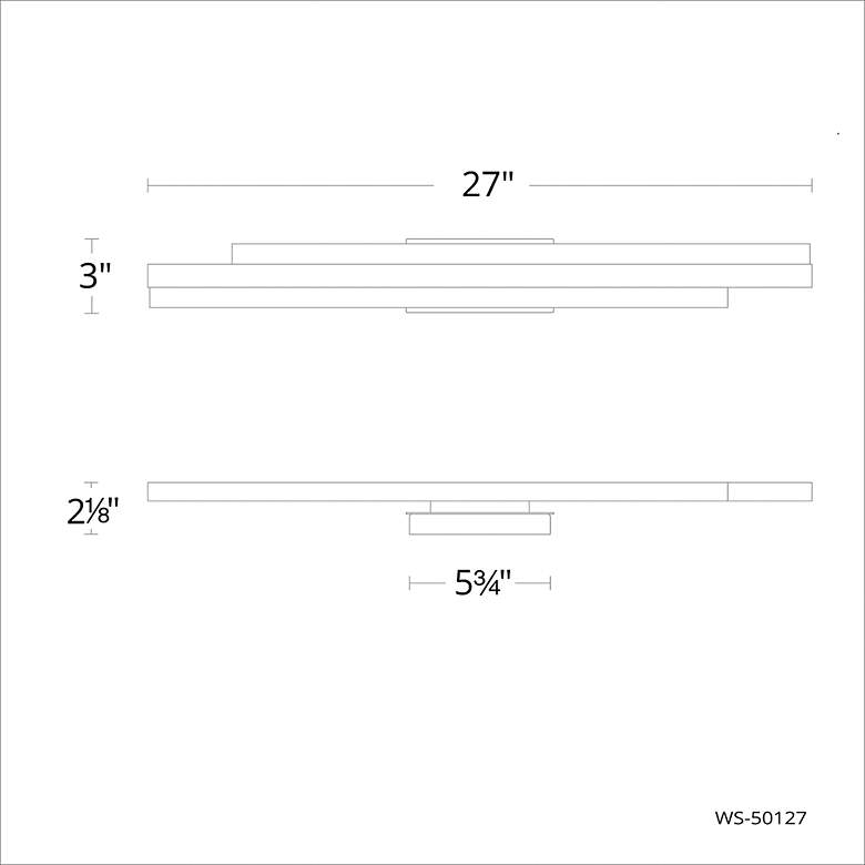 Image 7 Modern Forms Tandem 27" Wide Black LED Vanity Bath Light more views