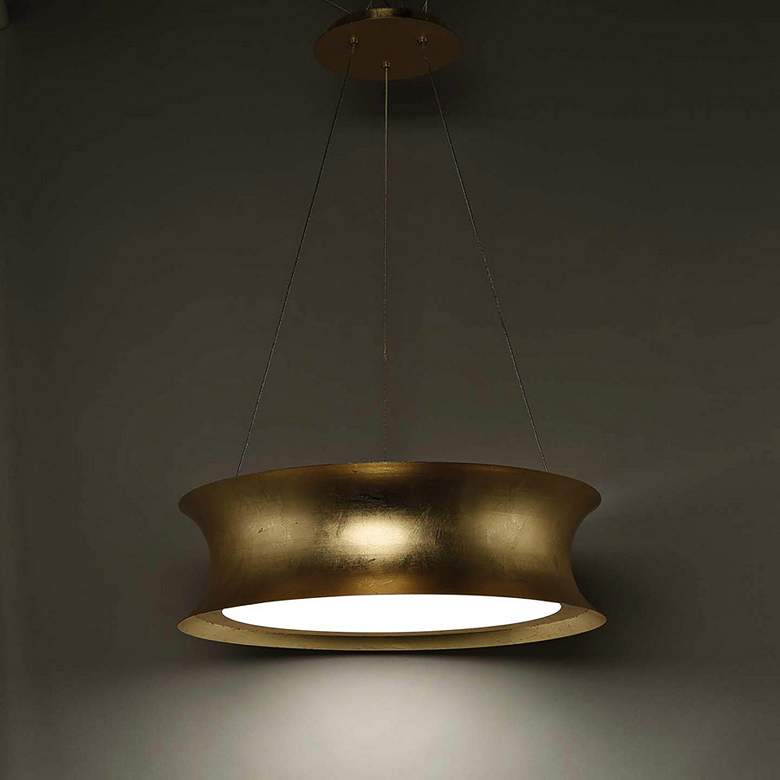 Image 3 Modern Forms Tango 20 inch Wide Gold Leaf LED Pendant Light more views