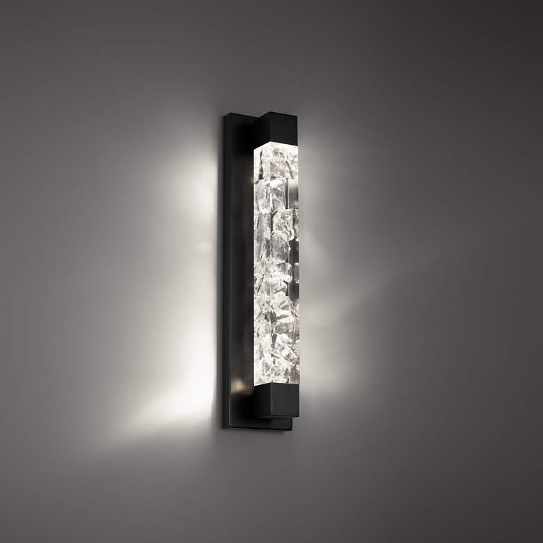 Image 1 Modern Forms Terra 20" High Black LED Wall Sconce
