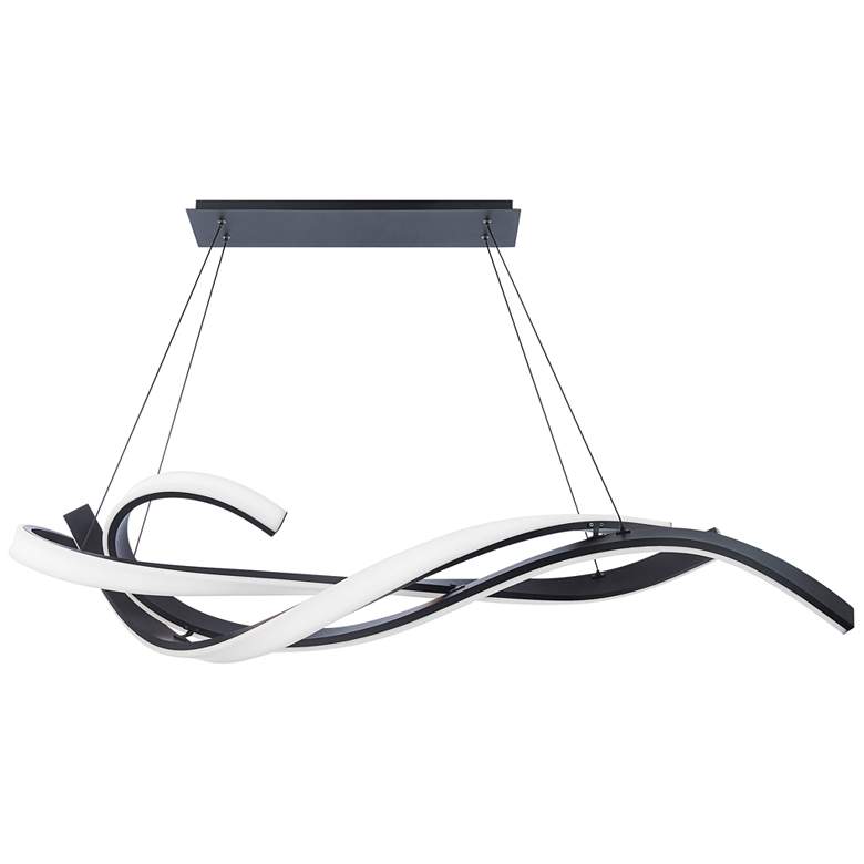 Image 4 Modern Forms Tidal 57 1/2 inch Wide Black LED Linear Pendant more views
