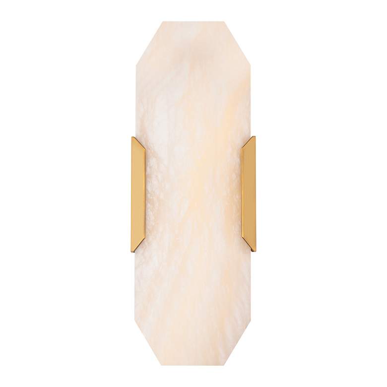 Image 3 Modern Forms Toulouse 18"H Aged Brass Alabaster Wall Sconce more views