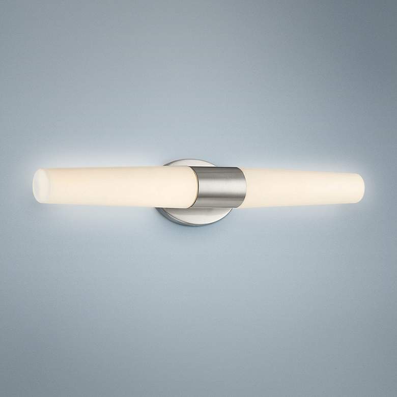 Image 1 Modern Forms Tusk 26 inch Wide Brushed Nickel LED Bath Light