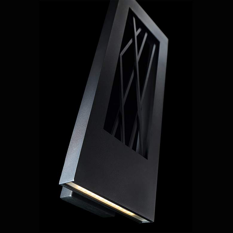 Image 3 Modern Forms Twilight 21" High Black LED Outdoor Wall Light more views