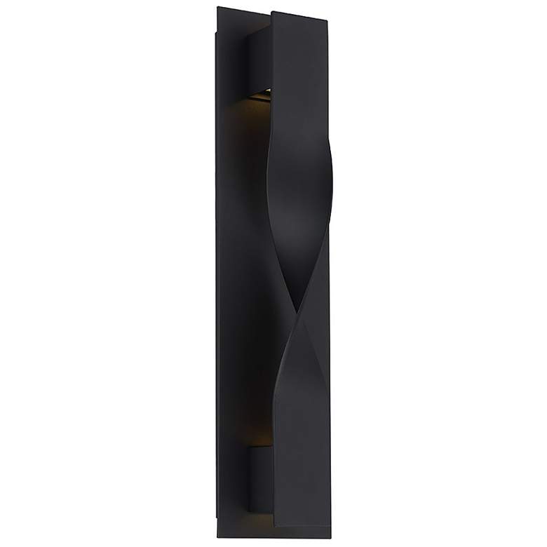 Image 1 Modern Forms Twist 20" High Black LED Outdoor Wall Light