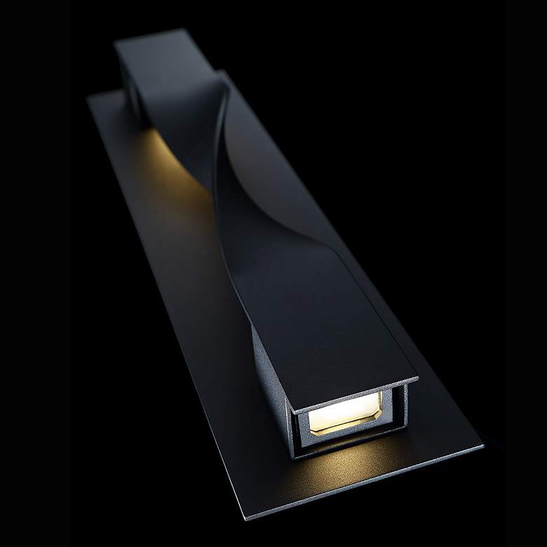 Image 4 Modern Forms Twist 20" High Black LED Outdoor Wall Light more views