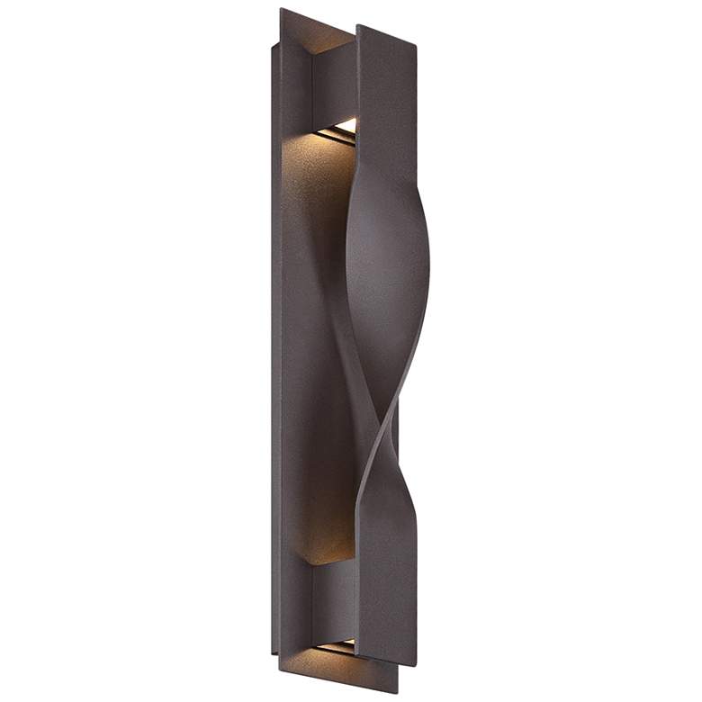 Image 2 Modern Forms Twist 20" High Bronze LED Outdoor Wall Light