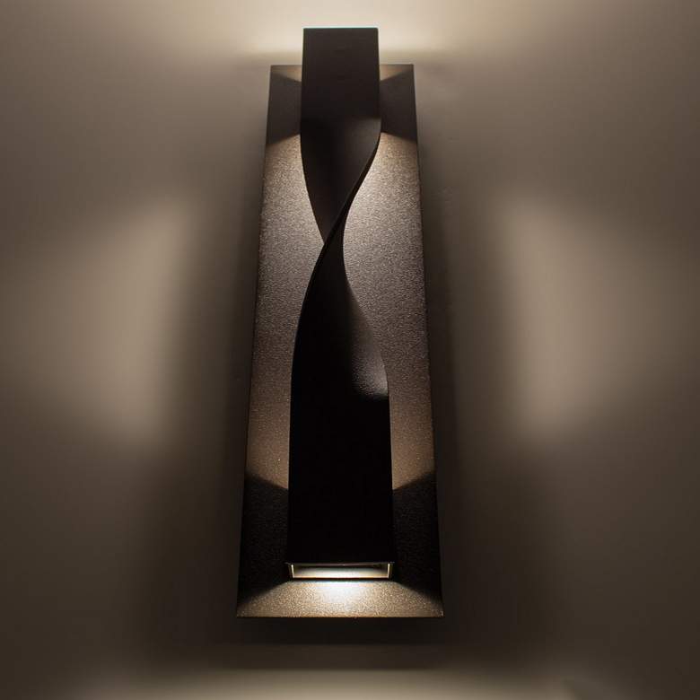 Image 3 Modern Forms Twist 20" High Bronze LED Outdoor Wall Light more views