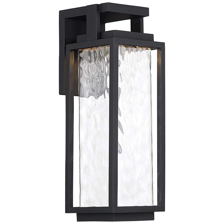 Image 2 Modern Forms Two If By Sea 18"H Black LED Outdoor Wall Light